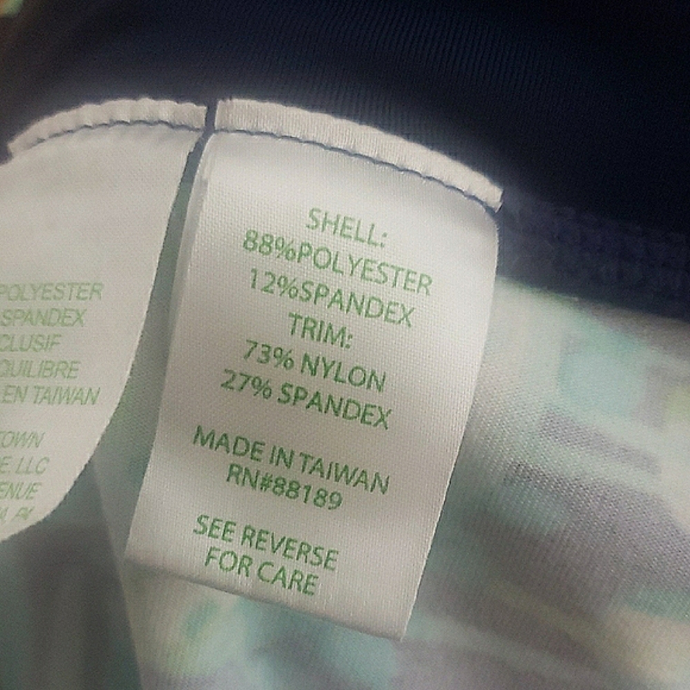 Lilly Pulitzer Luxletic 21" Thea Weekender Crop Legging Mesh Blue Green Size XL - Picture 12 of 13